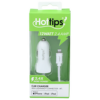 Hottips! 12 Watt 2.4 Amp Car Charger - 1 Each