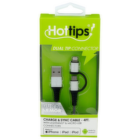 Hottips! Dual Tip Connector Charge & Sync Cable - 1 Each