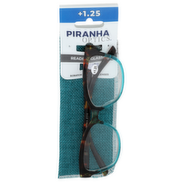 Piranha Optics +1.25 Reading Glasses +1.25 - 1 Each