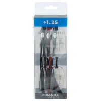 Piranha Optics +1.25 Reading Glasses +1.25 - 3 Count