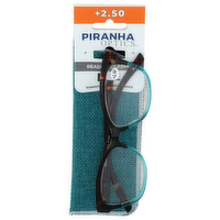 Piranha Optics +2.50 Reading Glasses +2.50 - 1 Each