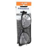 Piranha Optics +2.50 Reading Glasses +2.50 - 1 Each