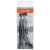 Piranha Optics +2.50 Pair Readers +2.50 - 3 Count