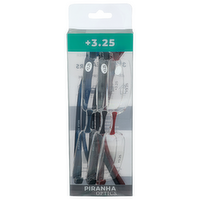 Piranha Optics +3.25 Reading Glasses +3.25 - 3 Count
