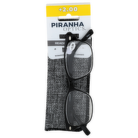 Piranha Optics +2.00 Reading Glasses +2.00 - 1 Each
