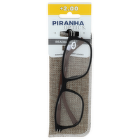 Piranha Optics +2.00 Reading Glasses +2.00 - 1 Each