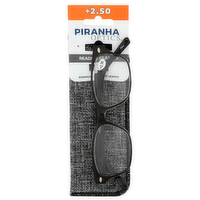 Piranha Optics +2.50 Reading Glasses +2.50 - 1 Each