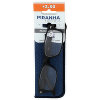 Piranha Optics +2.50 Reading Glasses +2.50 - 1 Each