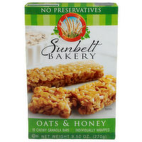 Sunbelt Bakery Oats & Honey Chewy Granola Bars - 0.95 Ounce - 10 Count