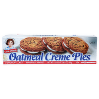 Little Debbie Sandwich Cookies, Oatmeal Creme Pies - 12 Each