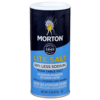 Morton 50% Less Sodium Lite Salt - 11 Ounce