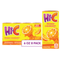 Hi-C Orange Lavaburst Juice Boxes Made With Real Fruit 8-Pack, Each - 48 Fluid Ounce