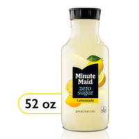 Minute Maid Zero Sugar Lemonade Juice, Bottle - 52 Fluid Ounce
