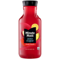 Minute Maid Zero Sugar Fruit Punch Bottle - 52 Fluid Ounce