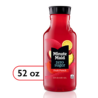Minute Maid Zero Sugar Fruit Punch Bottle - 52 Fluid Ounce
