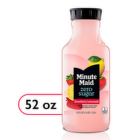 Minute Maid Zero Sugar Strawberry Lemonade Bottle - 52 Fluid Ounce