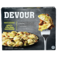 Devour With Spicy Italian Sausage Pesto Ravioli - 12 Ounce