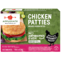 Applegate Naturals Chicken Patties Breaded - 3 Ounce - 4 Count