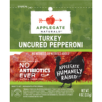 Applegate Naturals Uncured Turkey Pepperoni Wall Deli - 4 Ounce