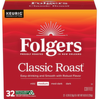Folgers Classic Roast Medium Keurig Genuine K-Cup Pods - 9.03 Ounce - 1 Count