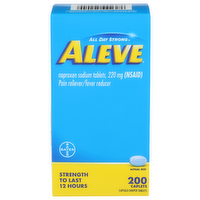 Aleve Pain Relieverfever Reducer Naproxen Sodium Tablets, Nsaid - 200 Count