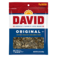 David Roasted And Salted Original Sunflower Seeds, Keto Friendly Snack, Bag - 14.5 Ounce