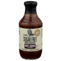 G Hughes Maple Brown Flavored Sugar Free BBQ Sauce - 18 Ounce