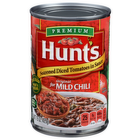 Hunt's Original For Mild Chili Seasoned Diced Tomatoes In Sauce - 15 Ounce
