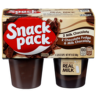 Snack Pack Milk Chocolate Fudge & Milk Pudding - 3.25 Ounce - 4 Count