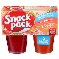 Snack Pack Strawberry Orange Sugar Free Low Calorie Juicy Gels - 3.25 Ounce - 4 Count