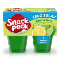 Snack Pack Zero Sugar Lemon Lime Flavored Gels - 13 Ounce