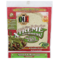 Ole Spinach & Herbs Xtreme Wellness! Tortilla Wraps - 1.588 Ounce - 8 Count