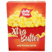 Jolly Time Xtra Butter Microwave Popcorn - 3 Ounce - 6 Count