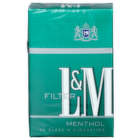 L&M Menthol Filter Premium Tobaccos - 20 Count