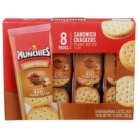 Munchies Peanut Butter Filling Sandwich Crackers - 1.42 Ounce - 8 Count