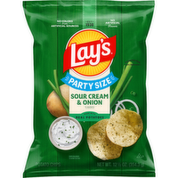 Lay's  Party Size Sour Cream & Onion Flavored Potato Chips - 12.5 Ounce