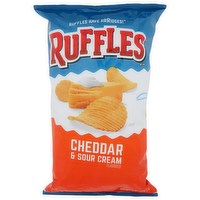 Ruffles Brand Cheddar & Sour Cream Flavored Potato Chips - 8 Ounce