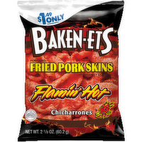 Baken-ets Flamin' Hot Chicharrones Traditional Fried Pork Skins - 2.13 Ounce
