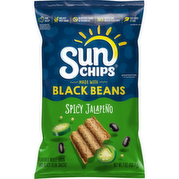 SunChips Flavored Whole Grain And Black Bean Snacks Spicy Jalapeno - 7 Ounce