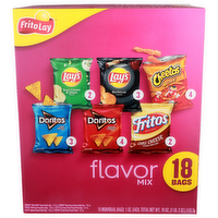 Frito Lay Doritos Cool Ranch, Nacho Cheese, Fritos Chili Lay's Sour Cream & Onion, Barbecue, Cheetos Crunchy Flavor Mix - 18 Ounce