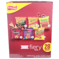 Frito Lay Doritos Spicy Nacho, Flamas, Cheetos Puffs Flamin', Crunchy Xxtra Hot, Funyuns Party Size Fiery Mix - 0.951 Ounce - 28 Count