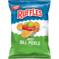 Ruffles Potato Chips Spicy Dill Pickle Flavored - 8 Ounce