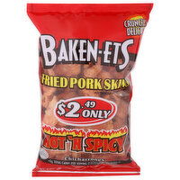 Baken-Ets Hot 'n Spicy Flavored Fried Pork Skins 'n - 4 Ounce