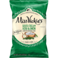 Miss Vickie's Kettle Cooked Potato Chips Sour Cream Herb & Onion - 8 Ounce