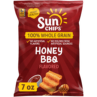 SunChips Whole Grain Snacks Honey BBQ Flavored - 7 Ounce