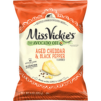 Miss Vickie's Potato Chips Aged Cheddar & Black Pepper - 6 Ounce