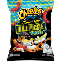 Cheetos Puffs Flamin' Hot Dill Pickle Flavored Snacks - 2.5 Ounce