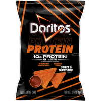 Doritos Protein Tortilla Style Chips Sweet & Tangy BBQ Flavored - 7 Ounce