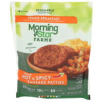 MORNING STAR FARMS Veggie Hot & Spicy Sausage Patties - 1.333 Ounce - 6 Count