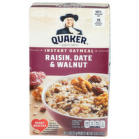 Quaker Raisin, Date & Walnut Instant Oatmeal - 1.3 Ounce - 10 Count